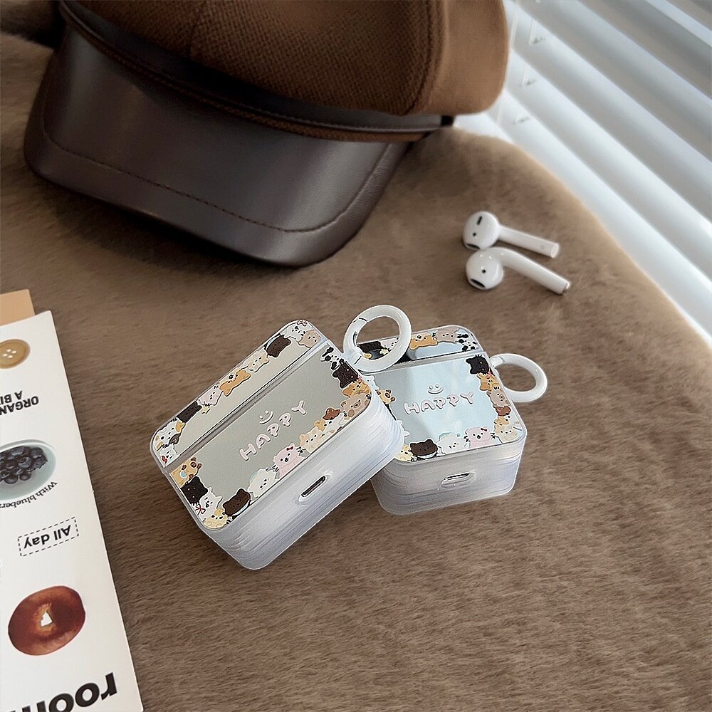 イヤホンケース｜AirPods 1/2/Pro2/3世代対応・Bluetooth・鏡面加工・猫モチーフ・スイート・おしゃれ|undefined