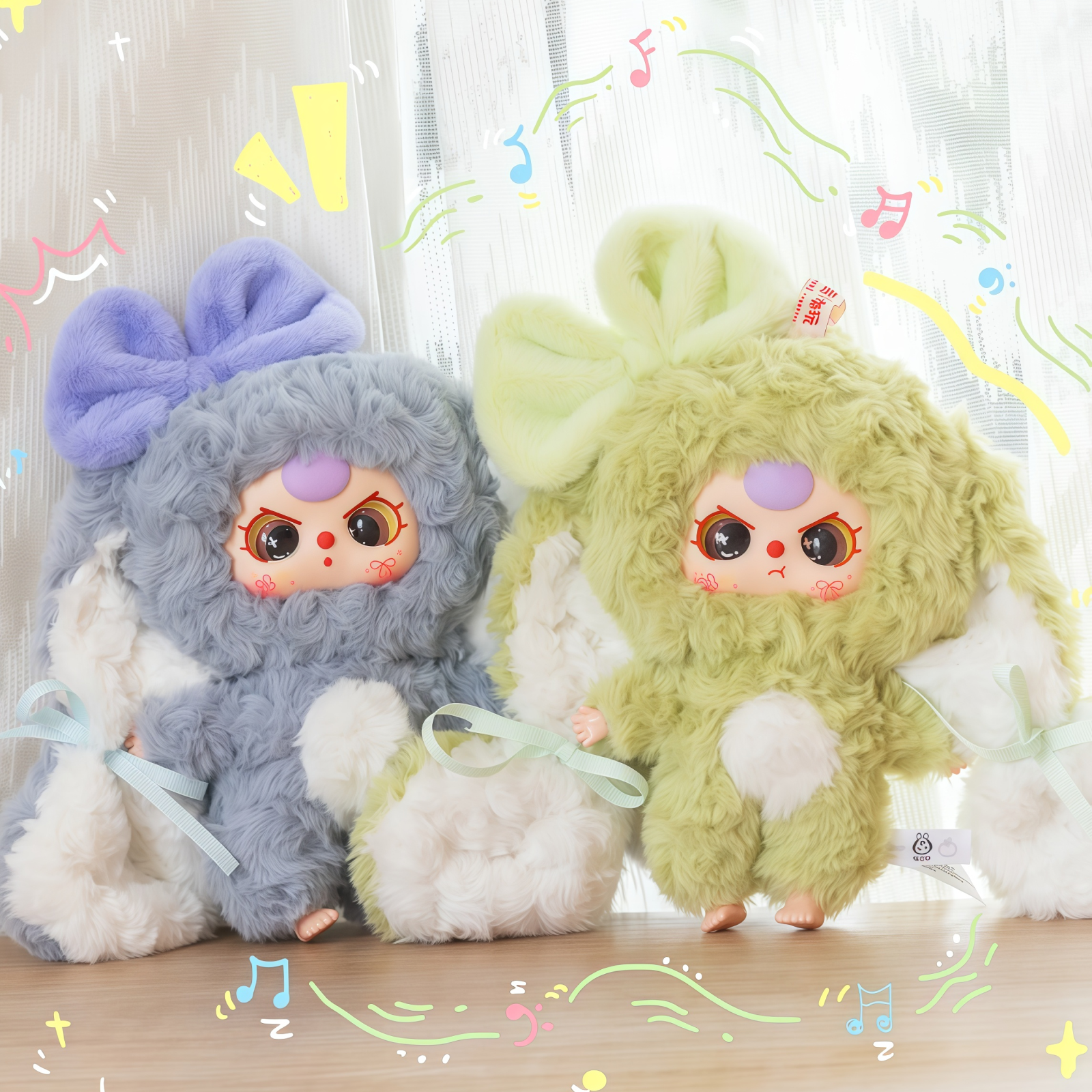 【BABY THREE】垂れ耳うさぎシリーズ・うさぎちゃんが帰ってきた・ラビットリボーン・ブラインドボックス・キーチャム・可愛い・ぬいぐるみ・うさぎちゃん|undefined