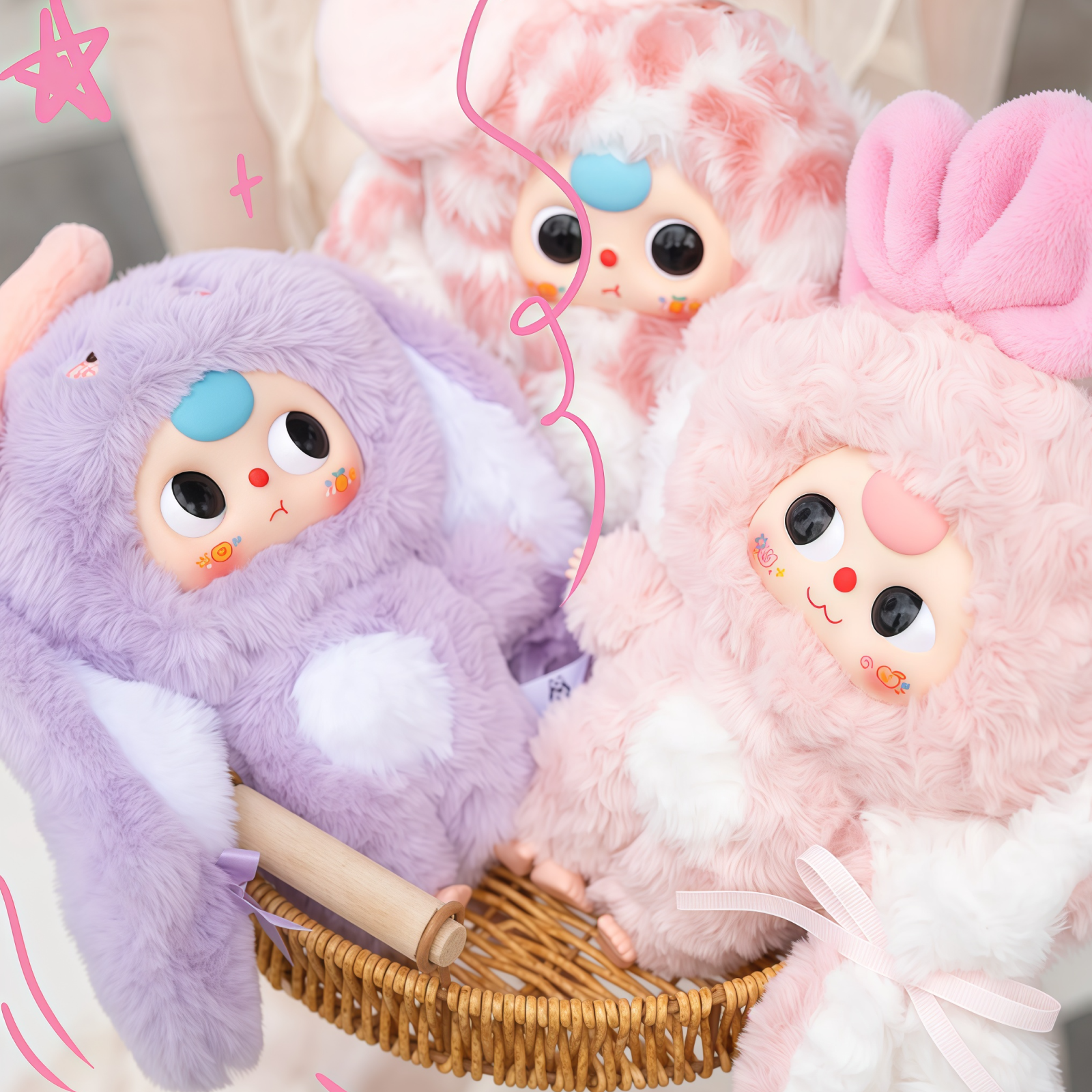 【BABY THREE】垂れ耳うさぎシリーズ・うさぎちゃんが帰ってきた・ラビットリボーン・ブラインドボックス・キーチャム・可愛い・ぬいぐるみ・うさぎちゃん|undefined