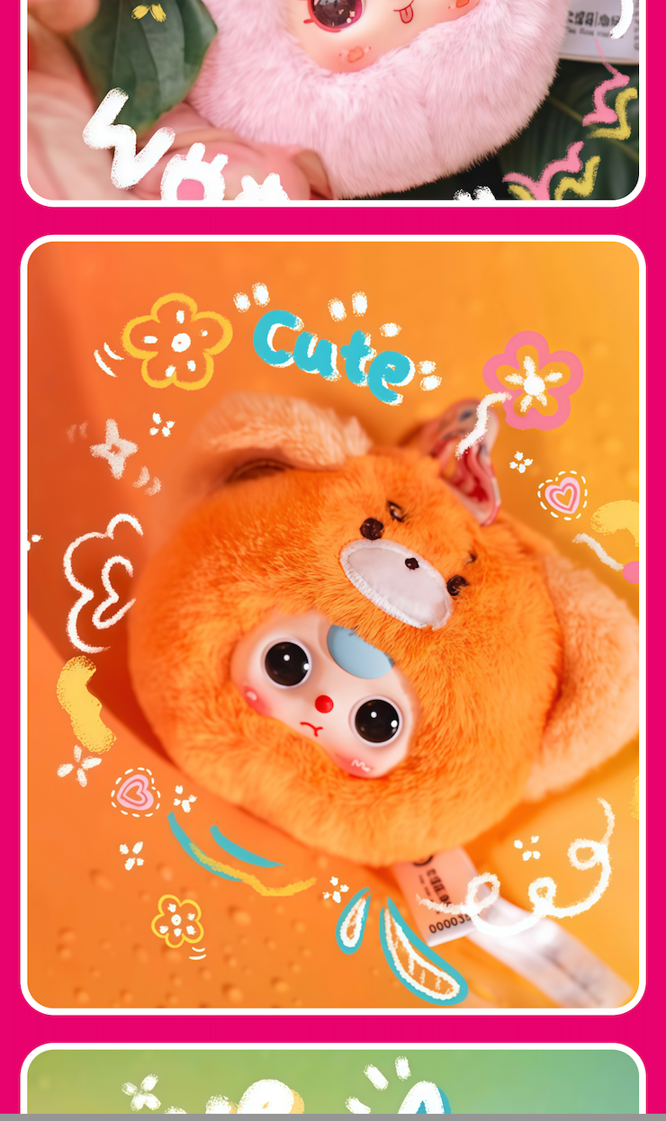 BABY THREE】ぬいぐるみ・動物・ミニサイズ・ぬいぐるみ