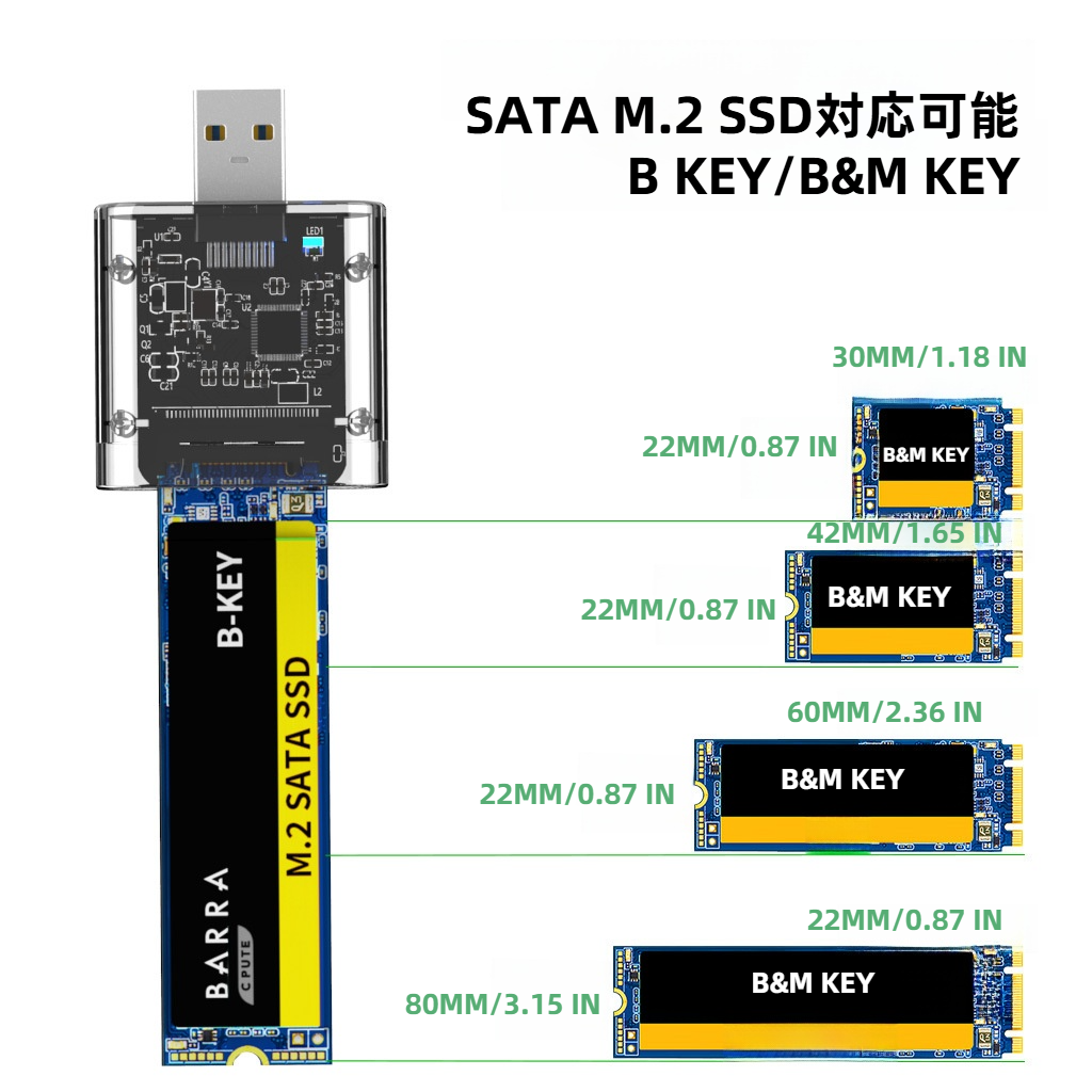 外付けハードディスクケース｜透明・USB3.0 Gen1・SSD・SATAプロトコル・M.2 NGFF・USB接続・クリエイティブ|undefined