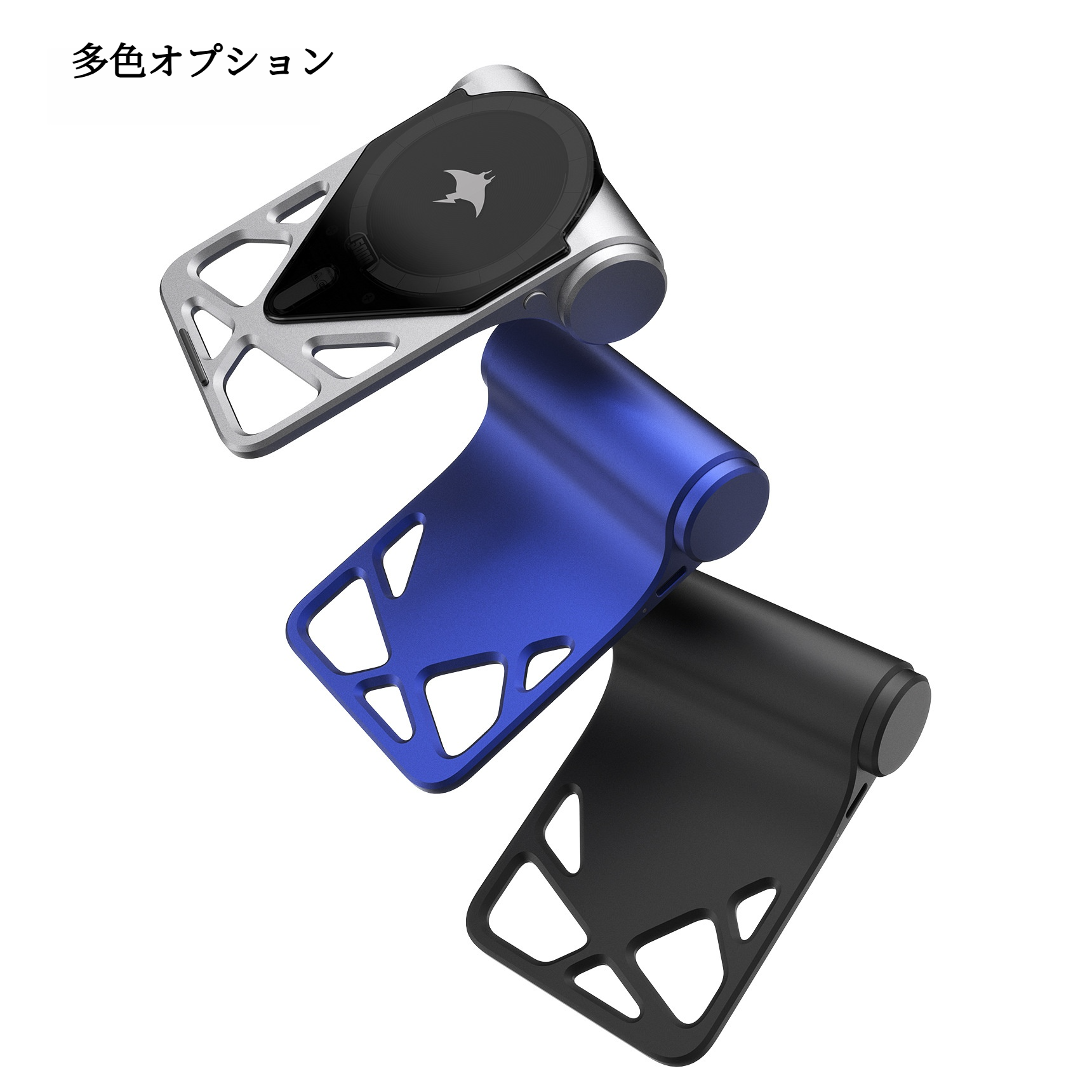 BLACKTIME蝠電力 モバイルバッテリー｜有線・マグネット式ワイヤレス・急速充電 アルミ・合金製・スマホスタンド機能付き・携帯電源 アウトドア・旅行用|undefined
