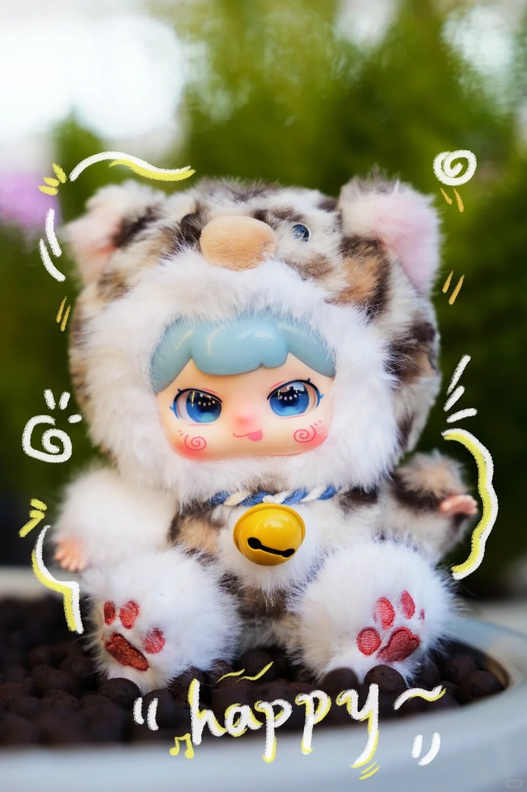 【BABY THREE】【パフちゃん】ぬいぐるみ・ブラインドボックス・福鈴付き・トレンドグッズ・幸運・可愛い|undefined
