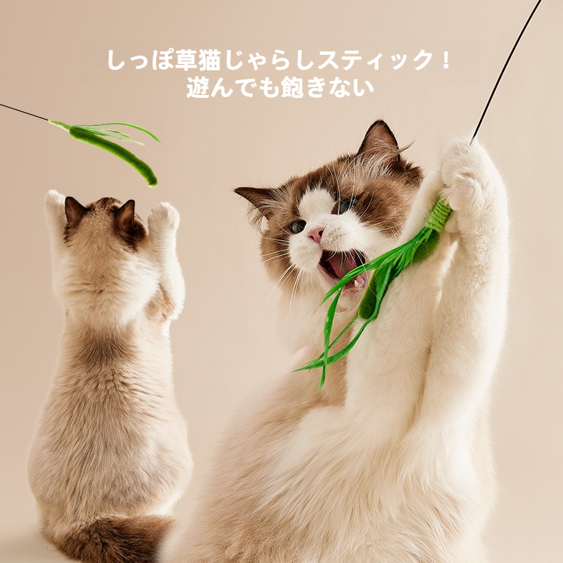 猫用おもちゃ｜猫じゃらし・羽根・スティックタイプ・ワイヤー製・超長い・しなやか|undefined