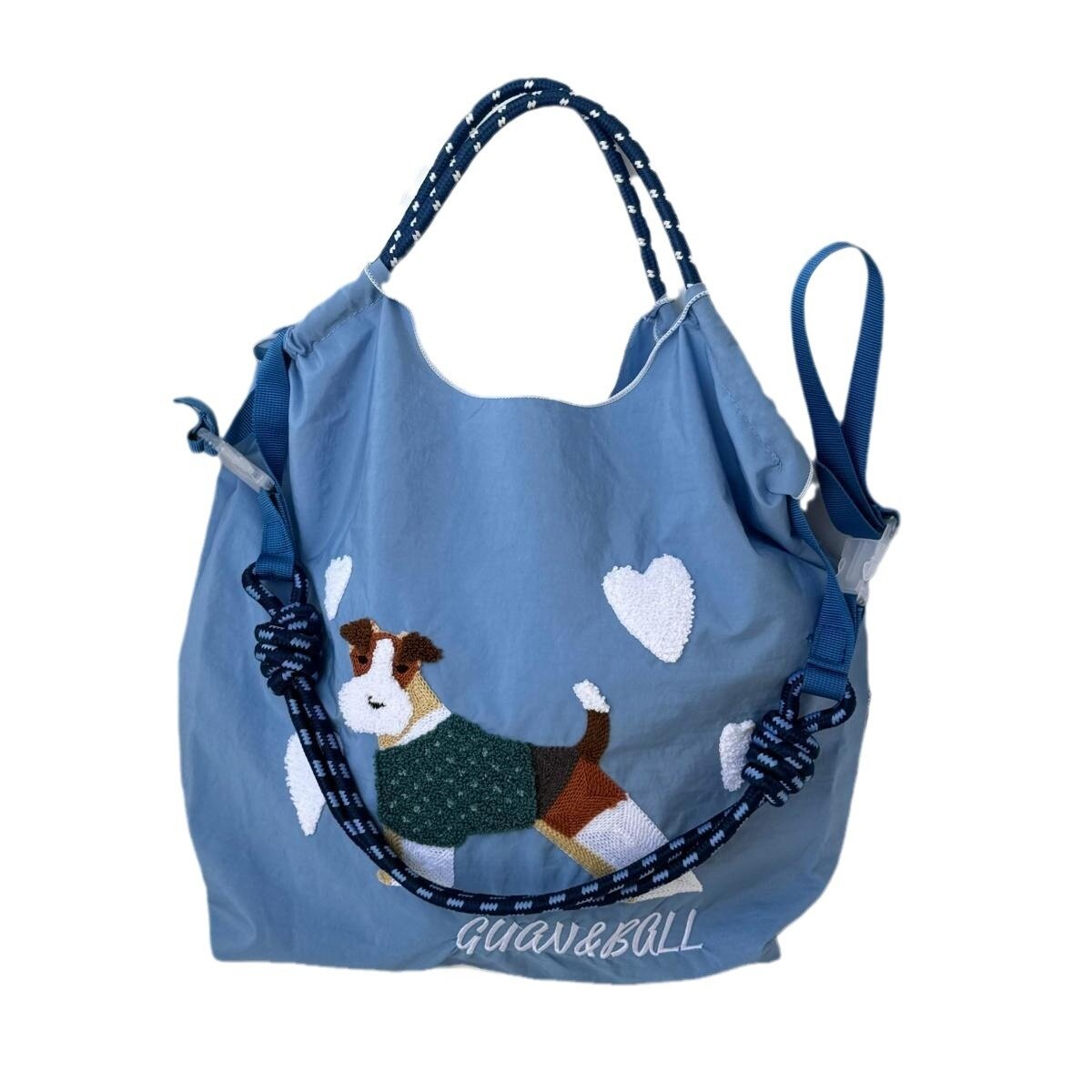 トートバッグ｜ショルダーバッグ・刺繡・犬柄・可愛い・レディース向け・日常向け|undefined