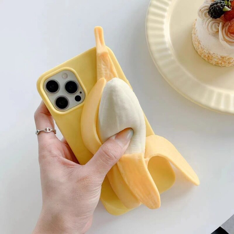 スマホケース｜iPhoneシリーズに対応可能・バナナ・かわいい・柔らかい・ストレス解消|undefined
