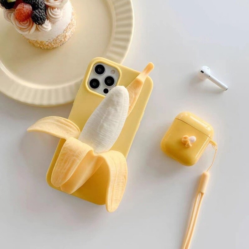 スマホケース｜iPhoneシリーズに対応可能・バナナ・かわいい・柔らかい・ストレス解消|undefined