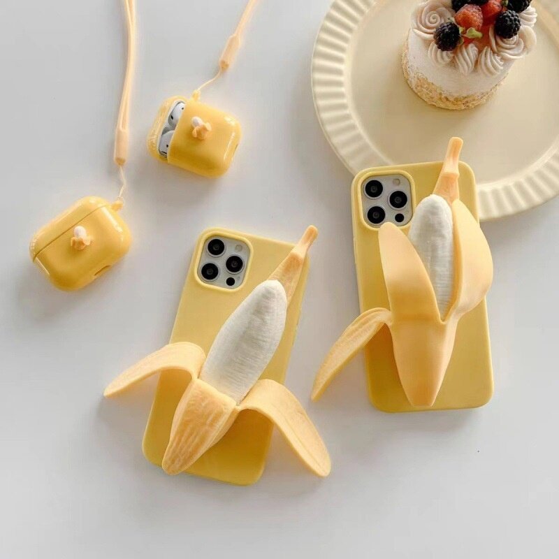 スマホケース｜iPhoneシリーズに対応可能・バナナ・かわいい・柔らかい・ストレス解消|undefined