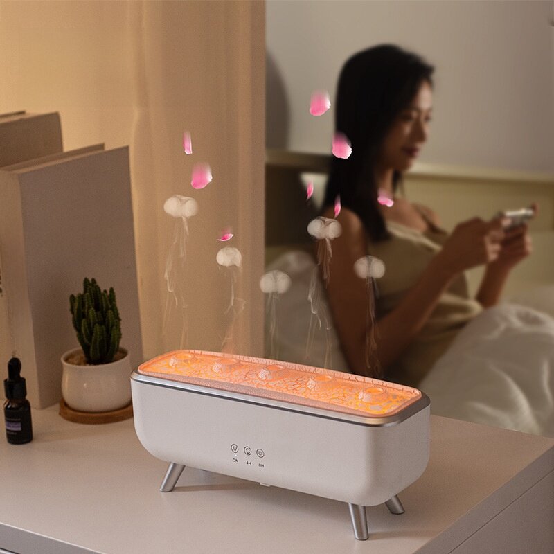 加湿器｜アロマディフューザー・LEDライト付き・リモコン操作・水母型デザイン・多孔式・おしゃれ・癒し・リラックス|undefined