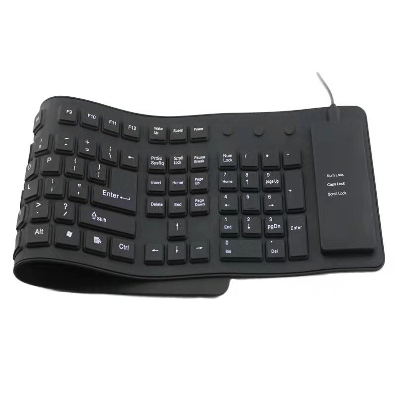 ソフトキーボード｜85キー・109キーボード・シリコン製・防塵・防水・折りたたみ式・ポータブル・USB有線キーボード・持ち運び便利・コンパクト|undefined