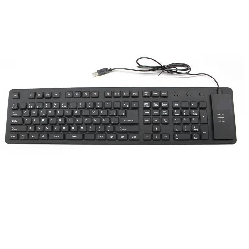 ソフトキーボード｜85キー・109キーボード・シリコン製・防塵・防水・折りたたみ式・ポータブル・USB有線キーボード・持ち運び便利・コンパクト|undefined