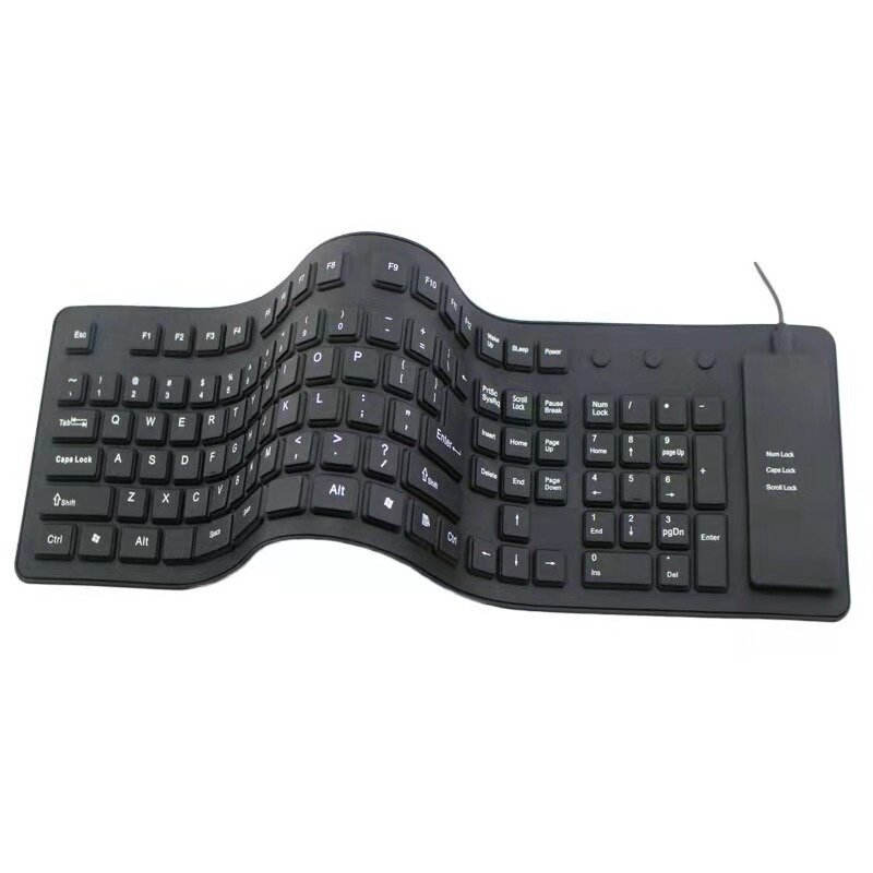 ソフトキーボード｜85キー・109キーボード・シリコン製・防塵・防水・折りたたみ式・ポータブル・USB有線キーボード・持ち運び便利・コンパクト|undefined