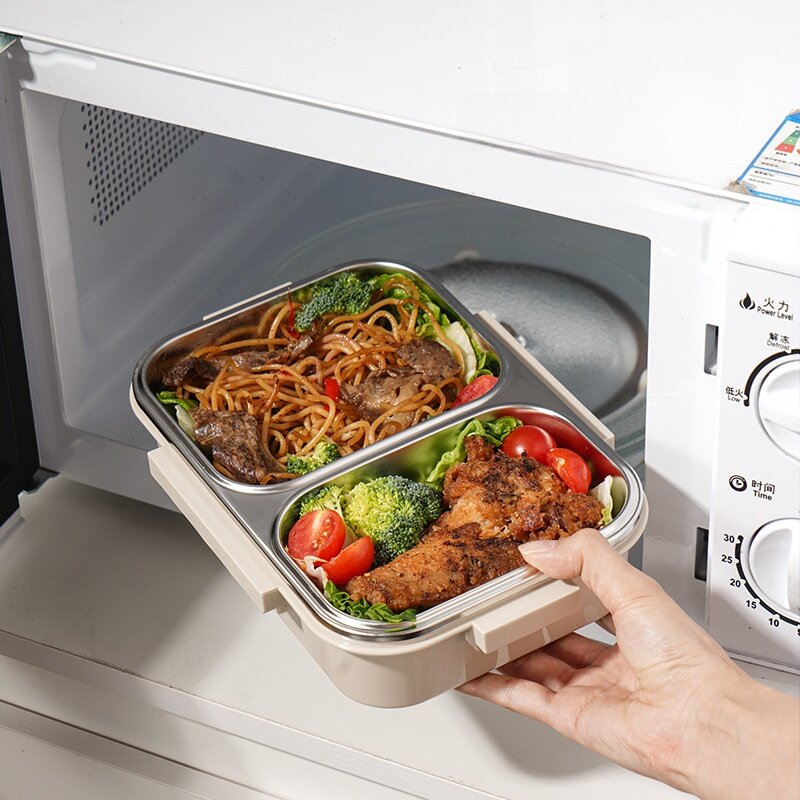 弁当箱｜304ステンレス製・ランチボックス・仕切り付き・漏れ防止・持ち運び便利・通勤・通学・お子様にも・美味しいご飯をいつでも|undefined