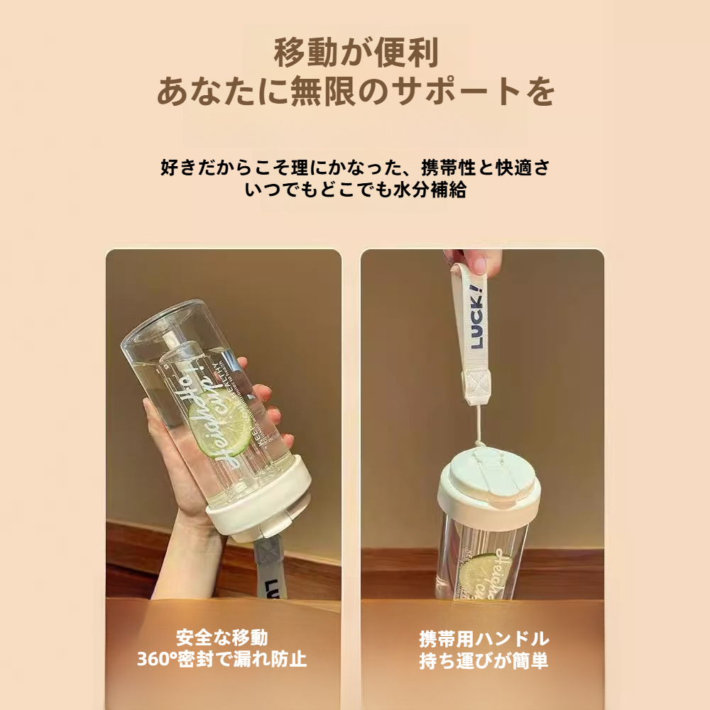 水筒｜Tritan製・プラスチックコップ・大容量・耐熱性・ストロー付き・シンプル・おしゃれ・男女兼用|undefined