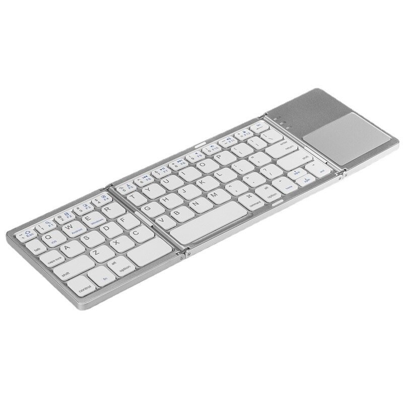 Bluetoothキーボード｜三つ折り・折りたたみ式・超薄型・スマホ・PC・3システム対応・タッチパッド付き・ワイヤレスキーボード・コンパクト・持ち運び便利|undefined