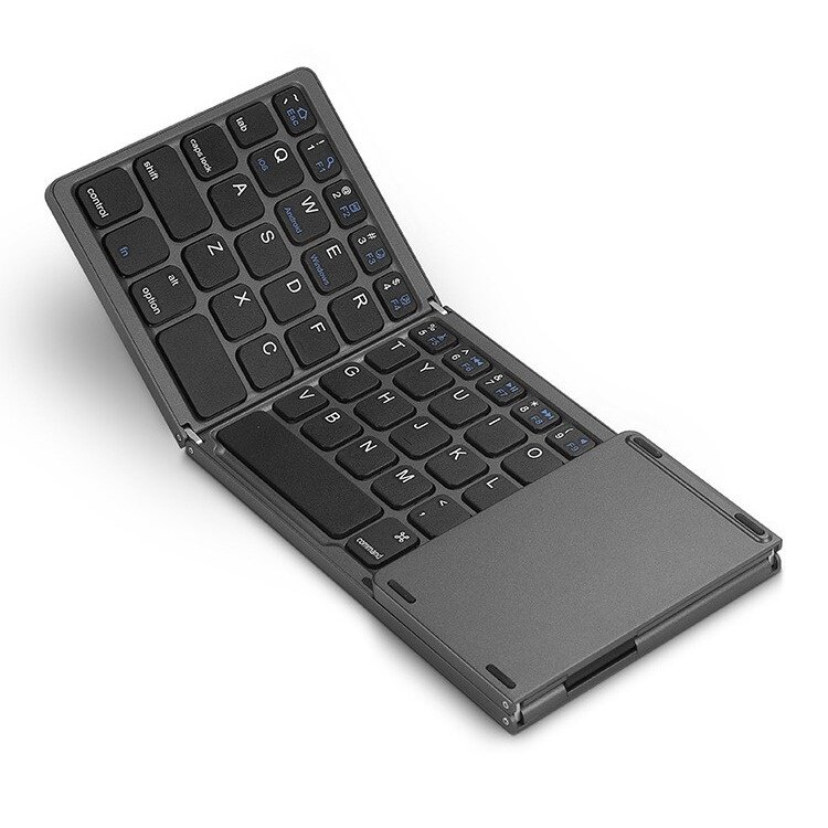 Bluetoothキーボード｜三つ折り・折りたたみ式・超薄型・スマホ・PC・3システム対応・タッチパッド付き・ワイヤレスキーボード・コンパクト・持ち運び便利|undefined