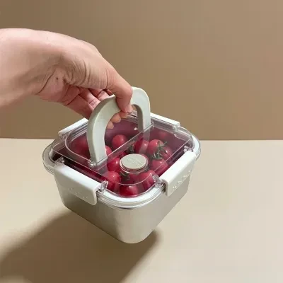 motto 弁当箱｜304ステンレス・食品グレード・密閉・蓋つき・冷蔵庫対応・手提げ・フルーツケース・ピクニック・ランチボックス・おしゃれ・便利・使いやすい