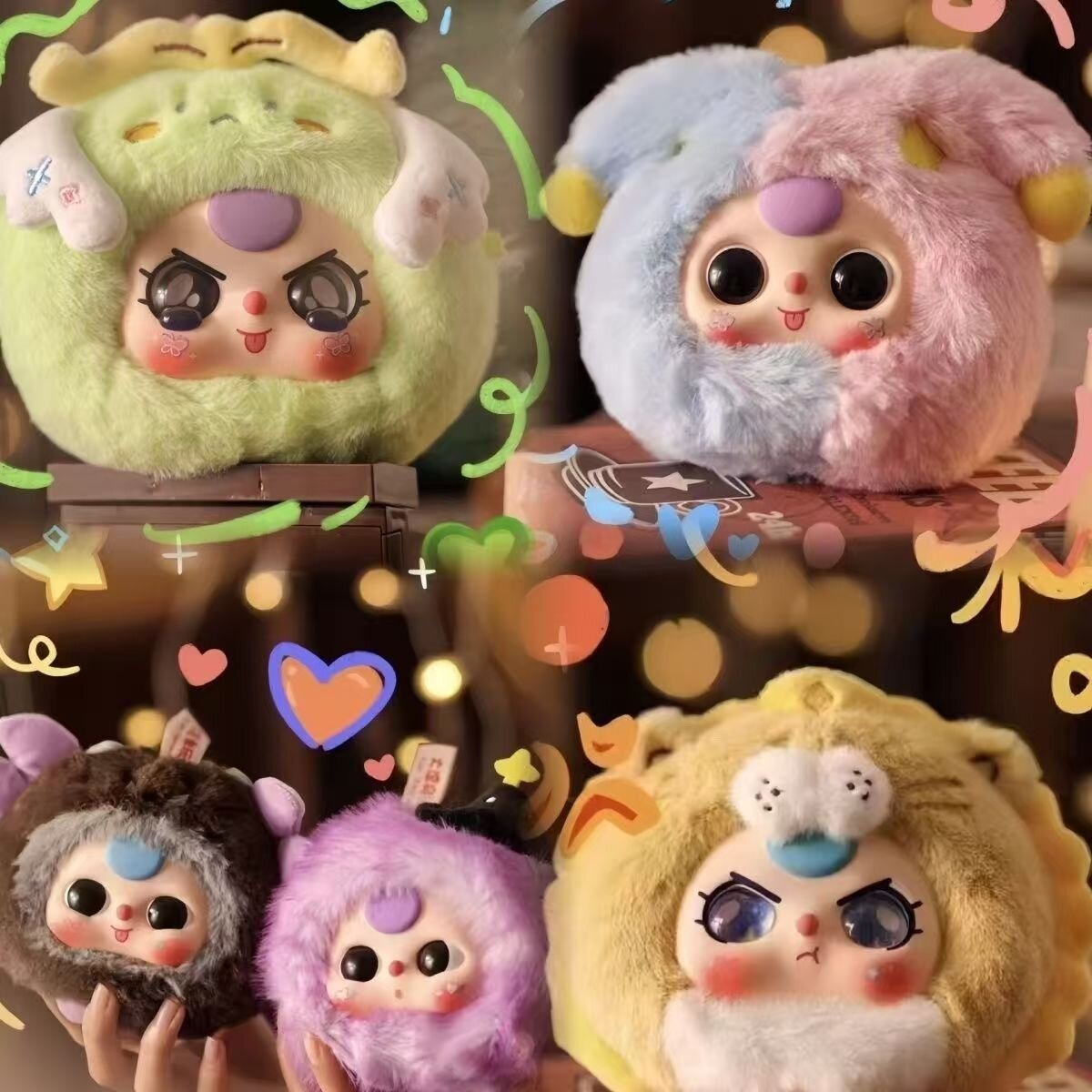 【BABY THREE】12星座シリーズブラインドボックス・トレンディなぬいぐるみペンダント・かわいい・ギフト・人形・ぬいぐるみおもちゃ|undefined
