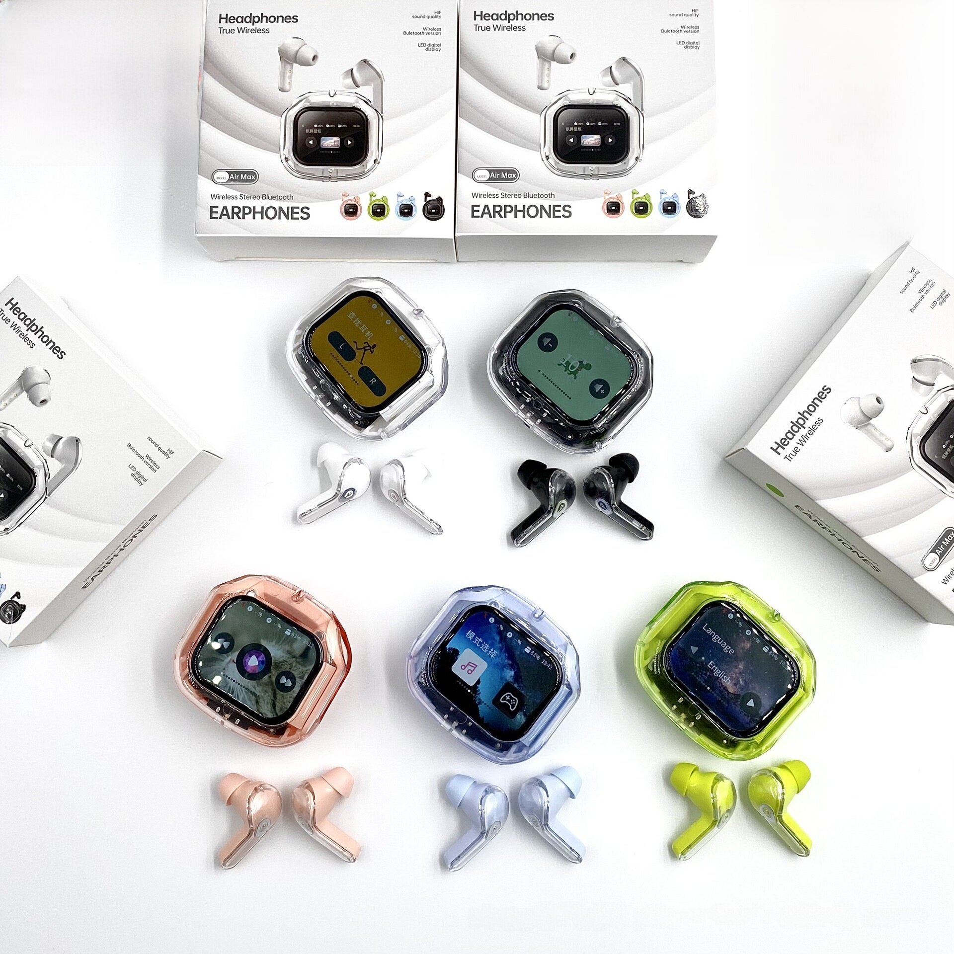 Bluetooth イヤホン｜長時間駆動・フルカラータッチスクリーン・ノイズキャンセリング・2025年新型・高音質|undefined