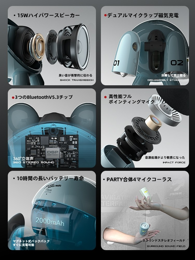 SONGX 音楽スピーカー｜Bluetooth・高音質・家庭用・屋外カラオケ・コンパクト|undefined