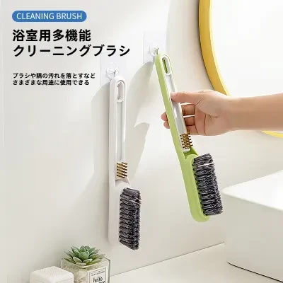 Explore 隙間ブラシ｜硬い毛・浴室清掃・トイレ清掃・壁洗い・タイル・死角なし・多機能・液体充填可能・柄付き・床ブラシ・衛生的な清掃・隅々まで綺麗に