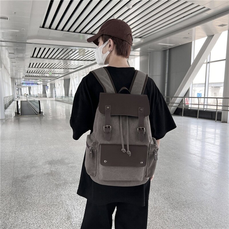 リュックサック｜PCバッグ・ビジネス・旅行・ドローストリング式・レトロ・おしゃれ|undefined