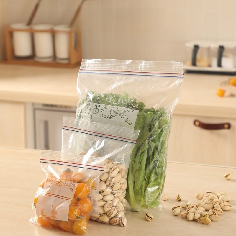 密封袋｜食品グレード・自立式・冷蔵/冷凍保存対応・小分け袋・日付/内容物メモスペース付き・鮮度長持ち・匂い移り防止・家庭用収納に便利|undefined