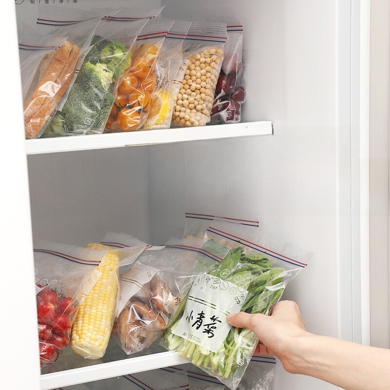 密封袋｜食品グレード・自立式・冷蔵/冷凍保存対応・小分け袋・日付/内容物メモスペース付き・鮮度長持ち・匂い移り防止・家庭用収納に便利|undefined