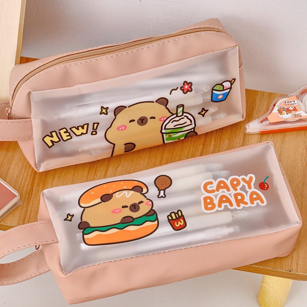 ペンケース｜カピバラ・透明・大容量・学生用・可愛い・おしゃれ|undefined