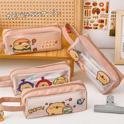 Planowa ペンケース｜カピバラ・透明・大容量・学生用・可愛い・おしゃれ