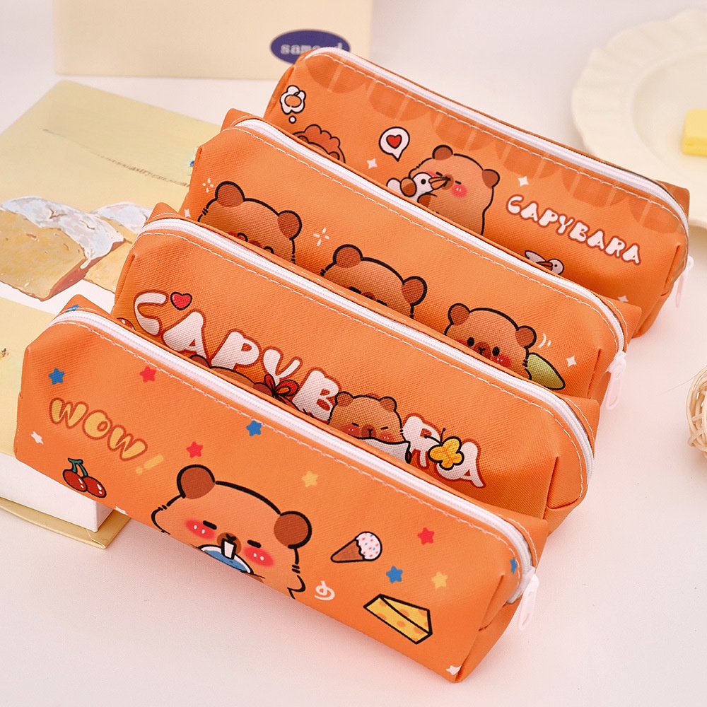 鉛筆バッグ｜かわいい・カピバラ・学生・PU・大容量・文具バッグ|undefined