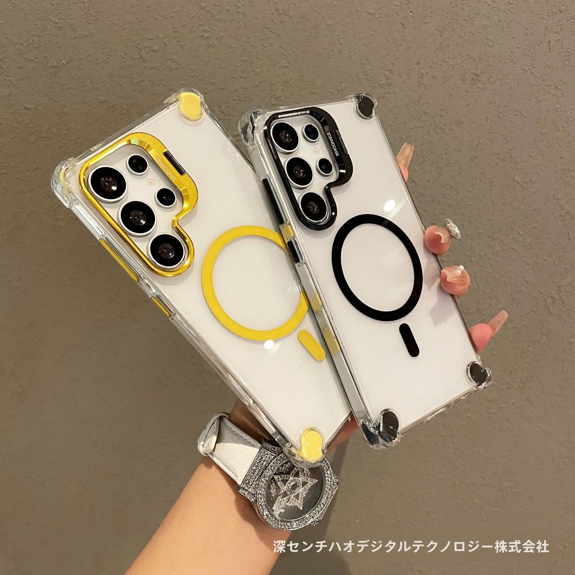 Samsung用スマホケース｜S25Ultra・超透明・磁気吸着式・落下防止保護カバー・オシャレ|undefined