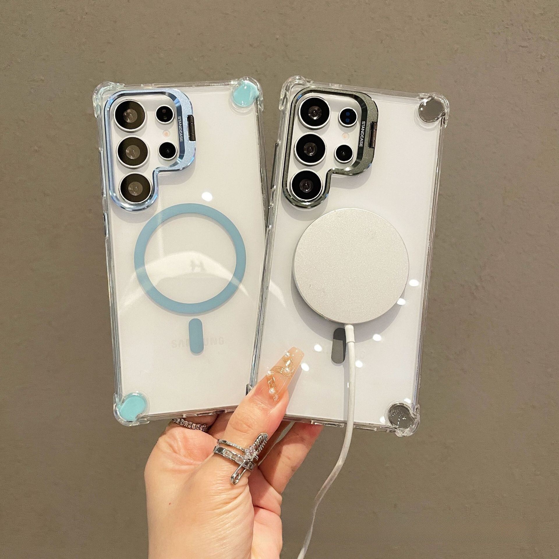 Samsung用スマホケース｜S25Ultra・超透明・磁気吸着式・落下防止保護カバー・オシャレ|undefined