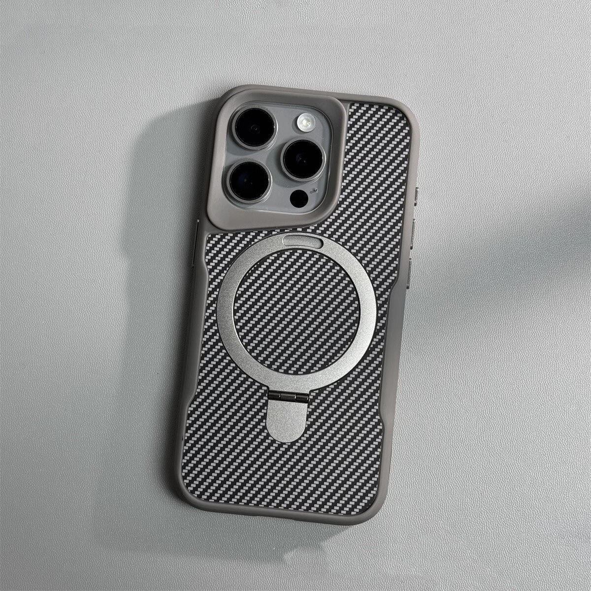 iPhoneスマホケース｜アイフォーン・カーボンファイバーパターン・携帯電話ケース・落下防止カバー・磁気スタンド|undefined