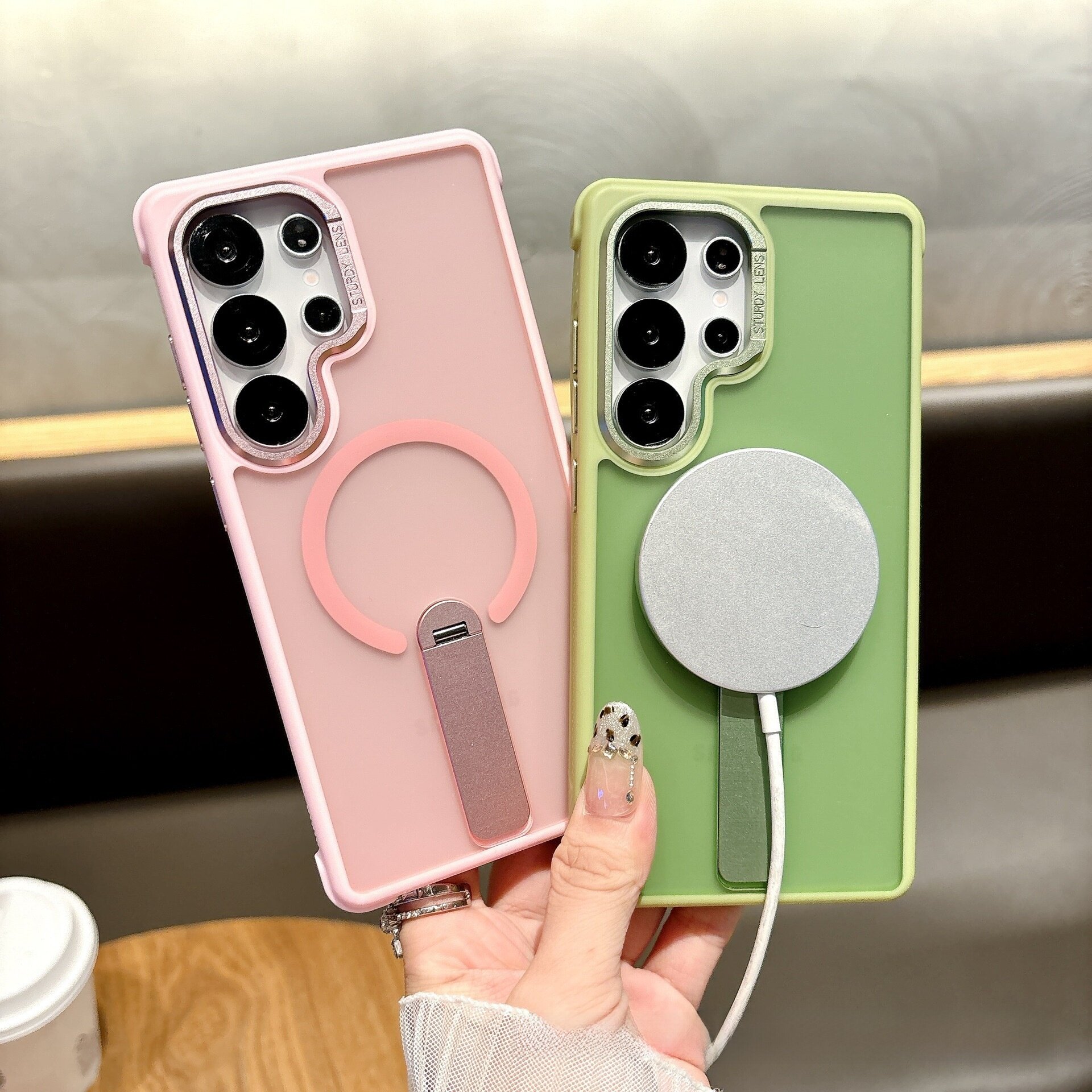 Samsung S25Ultra スマホケース｜つや消し磁気ケース・クリエイティブ・スタンド・回転スタンド・落下防止カバー|undefined