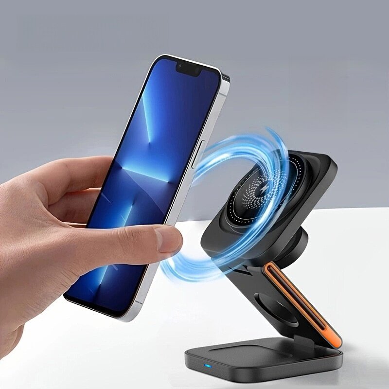3-inワイヤレス充電器｜多機能・折りたたみ式スタンド・Apple・磁気ワイヤレス充電器・多用途|undefined