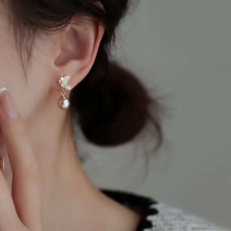 ピアス｜トレンディ・女性用・高級・パール・フェアリー・ファッショナブル・蝶・イヤージュエリー|undefined