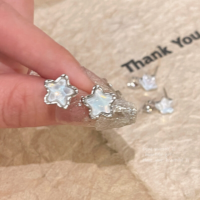 ピアス｜シルバー・レディース・グラデーションブルー・星型・個性的・高級感|undefined