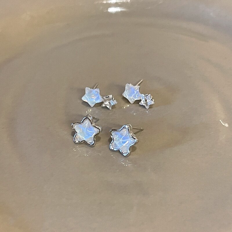 ピアス｜シルバー・レディース・グラデーションブルー・星型・個性的・高級感|undefined