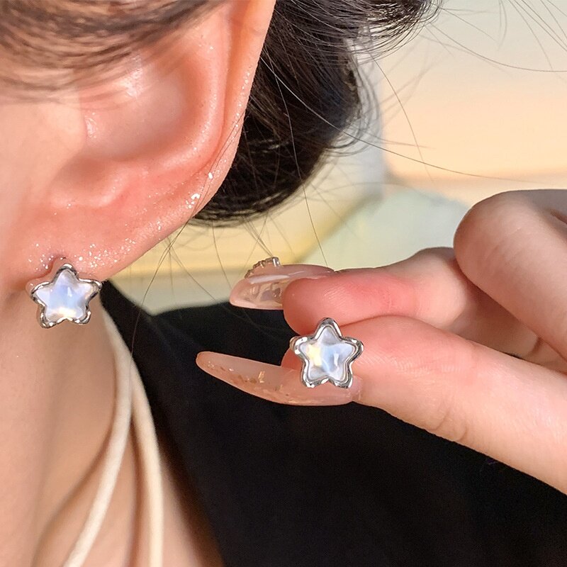 ピアス｜シルバー・レディース・グラデーションブルー・星型・個性的・高級感|undefined