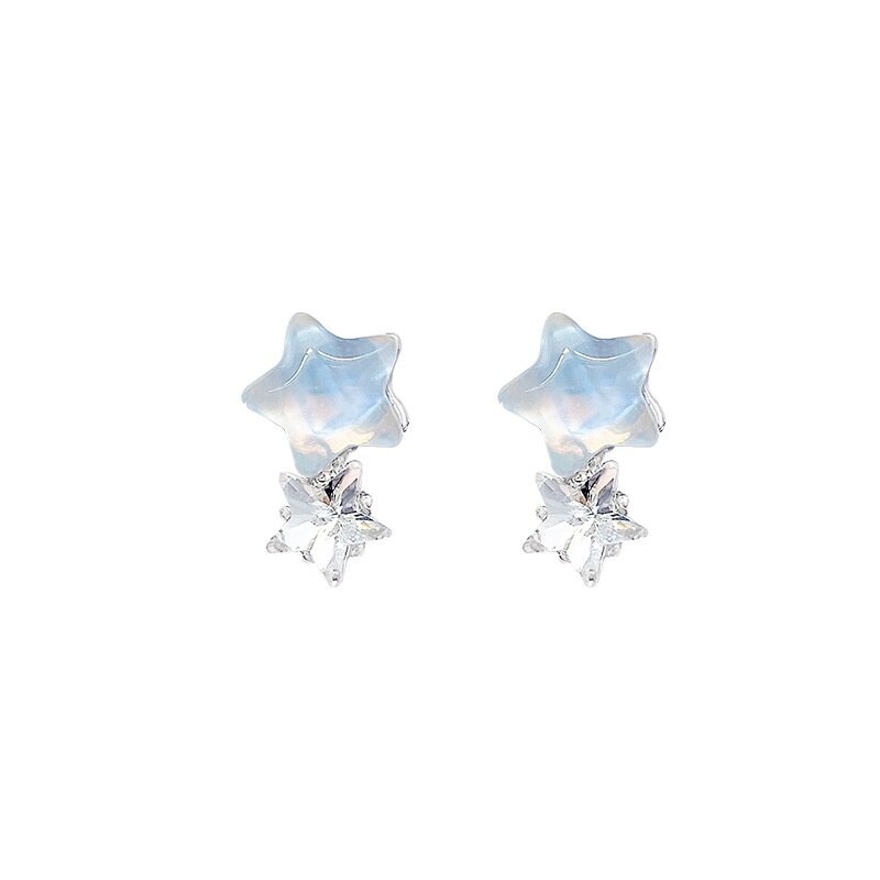 ピアス｜シルバー・レディース・グラデーションブルー・星型・個性的・高級感|undefined