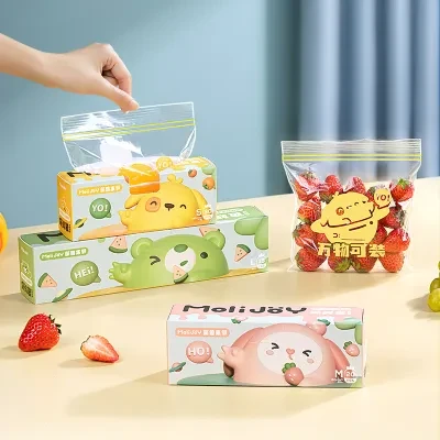 motto 保鮮袋｜食品グレード・密封・鮮度保存・セルフシール・厚手・家庭用・冷蔵庫・分類収納袋