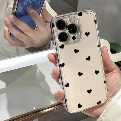 FunCASE スマホケー｜黒・ハート・Apple・アイホン・シンプル