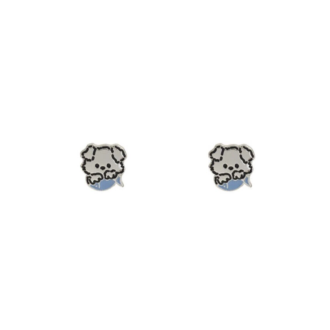 ピアス｜オリジナルデザイン・線画・犬・可愛い・女性用・漫画風|undefined