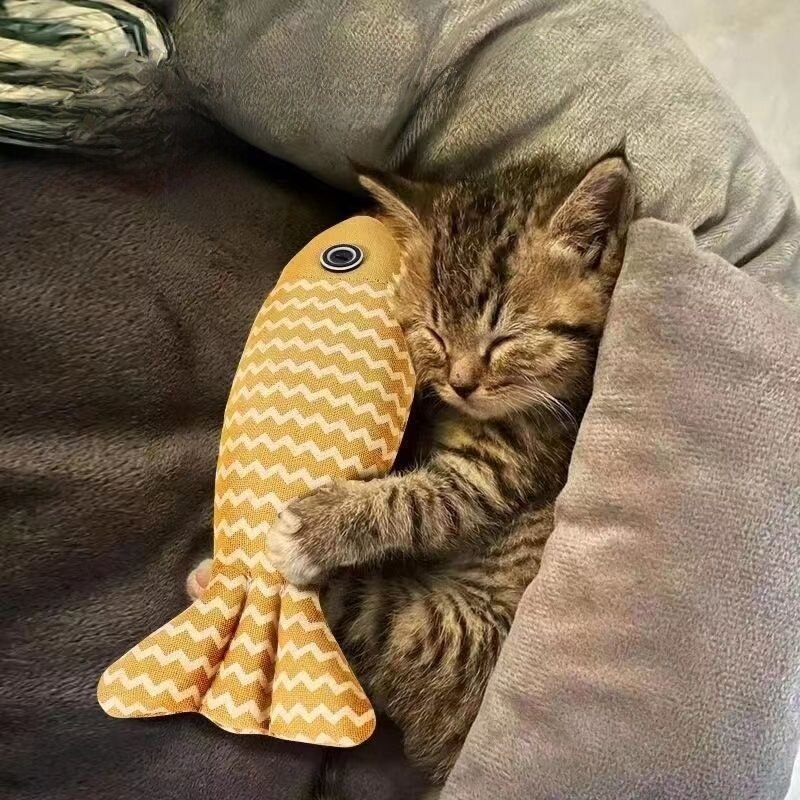 猫のおもちゃ｜2点セット・退屈を解消・魚型おもちゃ・耐久性・キャットニップ|undefined