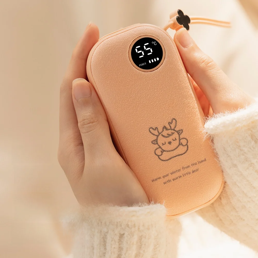 USB充電式カイロ 鹿デザイン｜ミニ 携帯便利・両面加熱・4段階温度調整・冬のプレゼント・スマートデジタル表示のハンドウォーマー|undefined