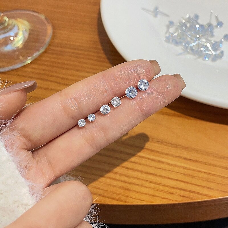 ピアス｜シンプル・ジルコニア・耳骨ピアス夏らしいクールな雰囲気で、小さくて高級感があり、就寝時に外す必要がありません。|undefined