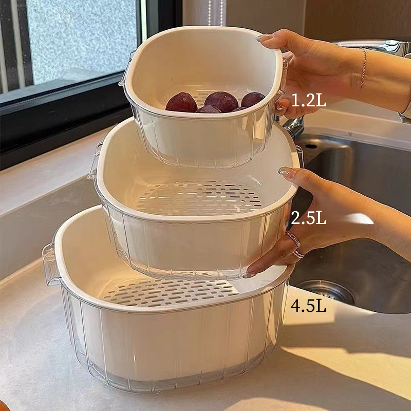 キッチン用品｜二層水切りかご・リビング・家庭用フルーツ皿・かご|undefined