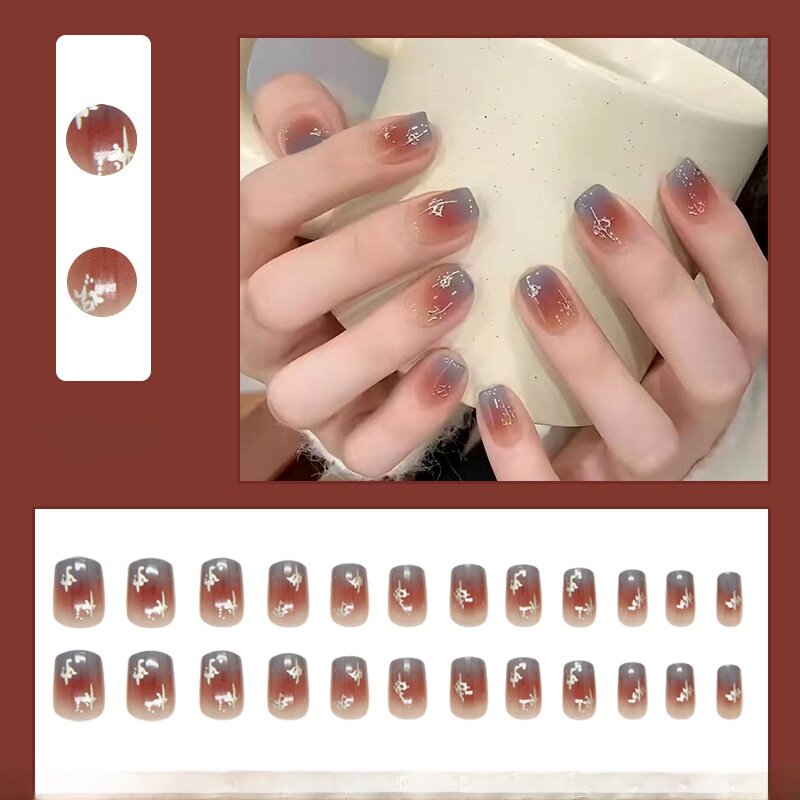 ネイルチップ｜グラデーション・レッド系・クールかわ・レトロ|undefined