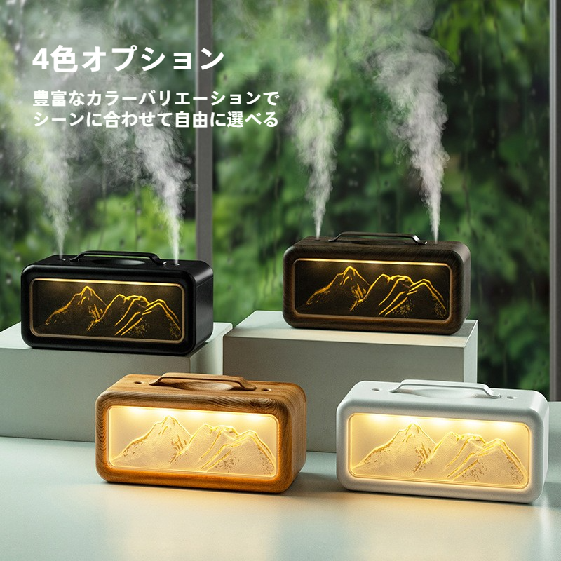 ダブルスプレー加湿器｜小型・家庭用・卓上・雰囲気・雪山デザイン・ナイトライト・加湿器|undefined